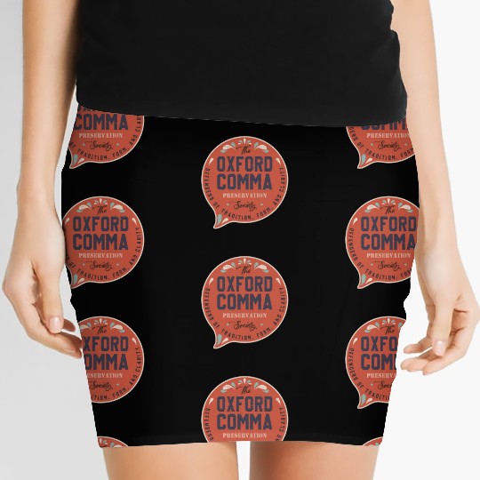 The Oxford Comma Preservation Society Team Oxford Women's Mini Skirts