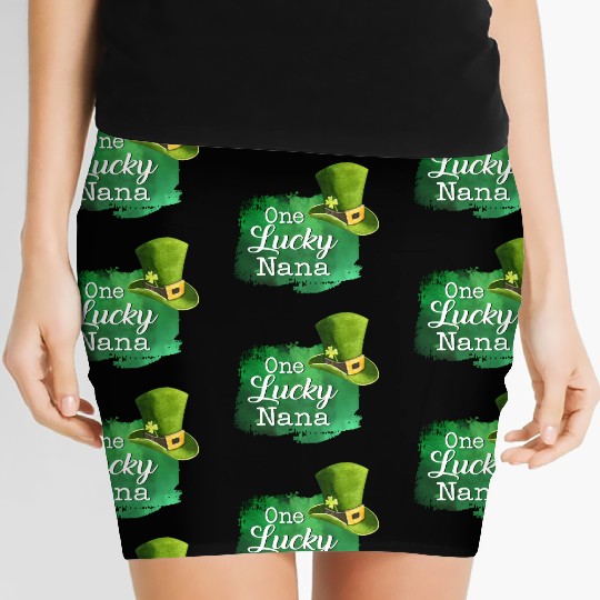One Lucky Nana Patrick's Day Mother Day For Mom Women's Mini Skirts