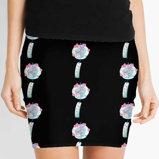 Sakura Wind Chime Women's Mini Skirts