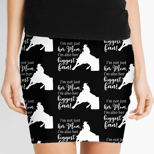 Mom Barrel Racing Horse Riding Racer Back Print Women's Mini Skirts