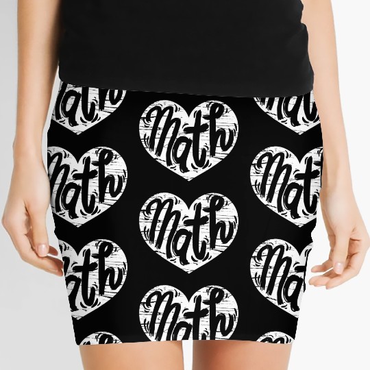 Math Heart Math Teacher He Women's Mini Skirts