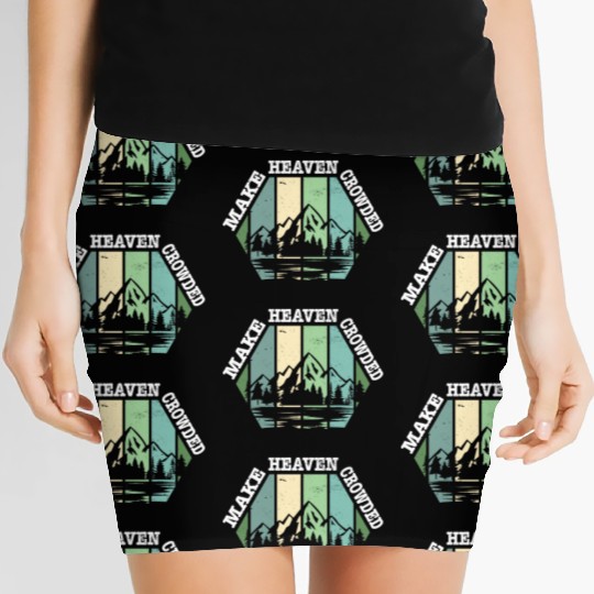 Religious Christian Make Heaven Crowded Jesus Women's Mini Skirts