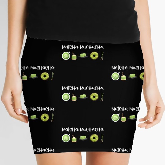 Matcha Muchacha Matcha Latte Green Tea Women's Mini Skirts