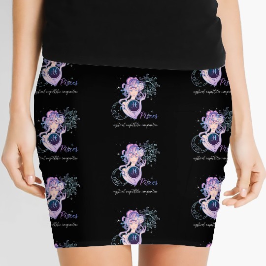 Pisces Zodiac Sign Pisces Horoscope Astrology Women's Mini Skirts
