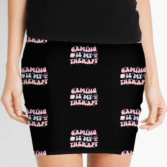 Gaming Is My Therapy, Happy Game Day Women's Mini Skirts