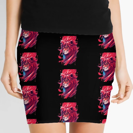 Ninja lion nice Women's Mini Skirts Ai design