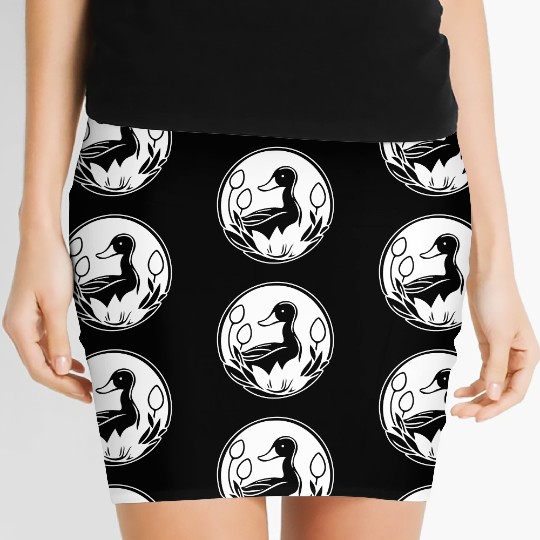 Duck Bird Nature Pond Women's Mini Skirts
