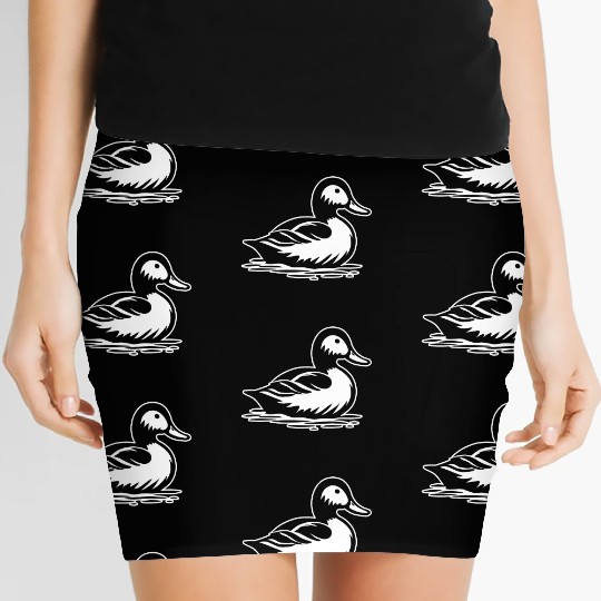 Duck Bird Nature Pond Women's Mini Skirts