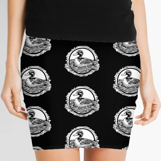 Duck Bird Nature Pond Women's Mini Skirts