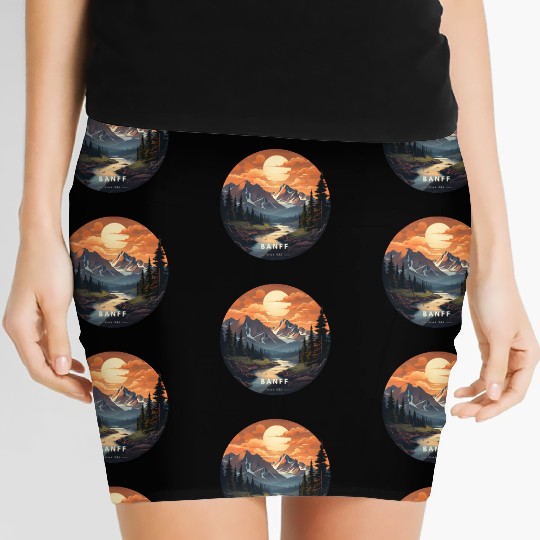 Banff sunset Women's Mini Skirts