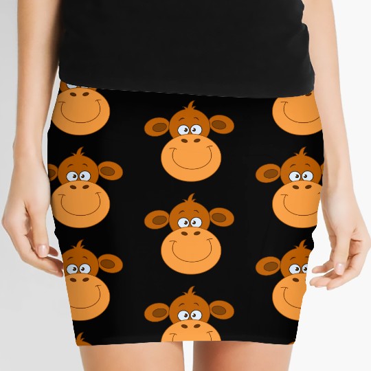 Monkey Face Women's Mini Skirts