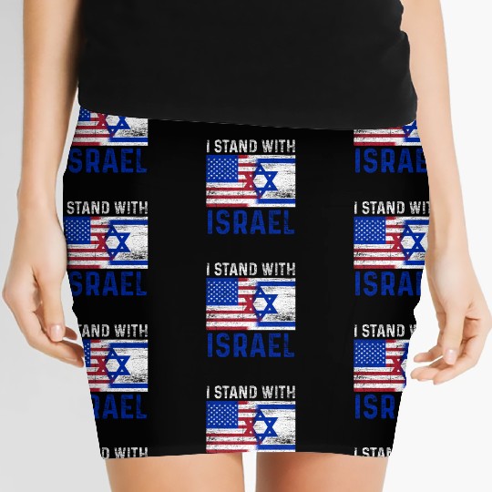 Us Flag I Stand With Israel Women's Mini Skirts