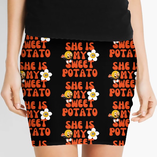 she is my sweet potato Women's Mini Skirts