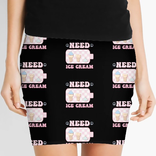 Need Ice Cream, Happy Summer Holiday Women's Mini Skirts