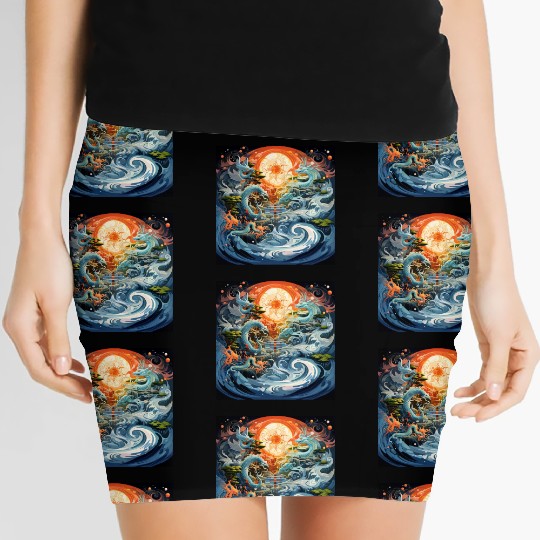 Trippy Time Of Adventure [Surreal Aesthetic] Women's Mini Skirts