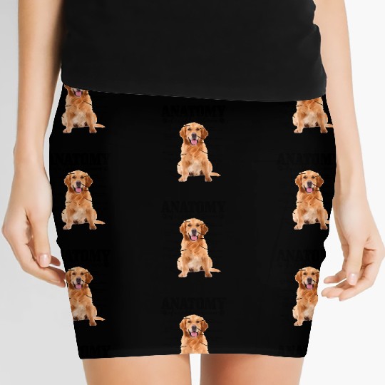 Anatomy Of A Golden Retriever Dog Mom Dad Women's Mini Skirts