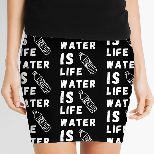 Water Is Life Save Water Save The Planet Earth Women's Mini Skirts