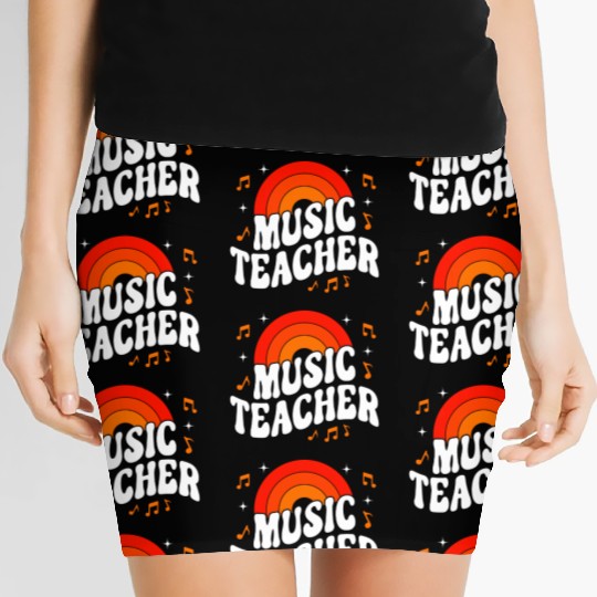 Groovy Music Teacher Back To School 2023 Women's Mini Skirts