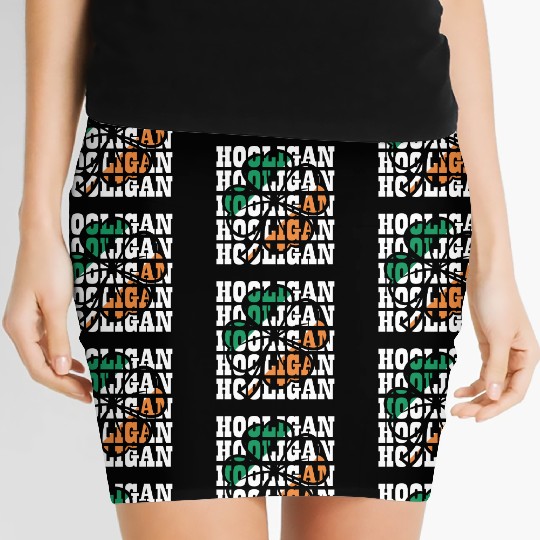 Hooligan Irish Flag Clover Leaf Women's Mini Skirts