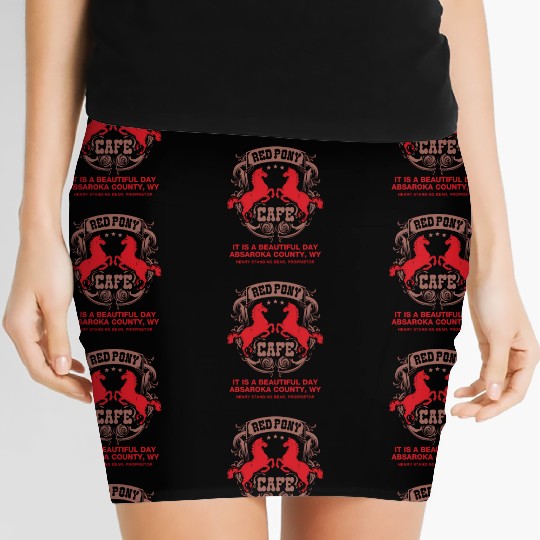 Red Pony It Is A Beautiful Day Women's Mini Skirts