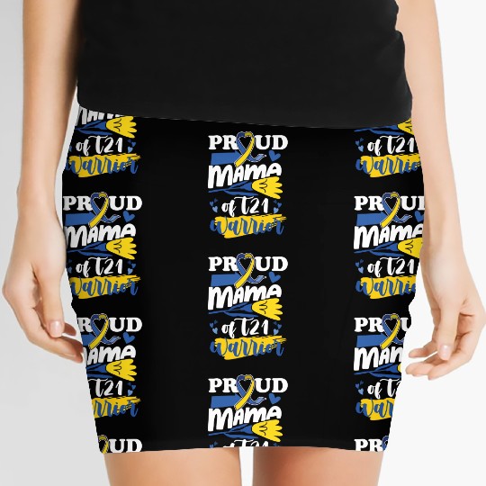 Proud Mom T21 World Down Syndrome Awareness Women's Mini Skirts