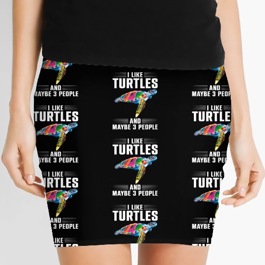 Sea Turtle Tortoise I Like Turtles Women's Mini Skirts