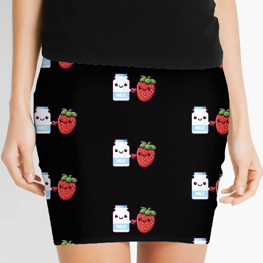 Strawberry Milkshake | Wild Strawberry Women's Mini Skirts