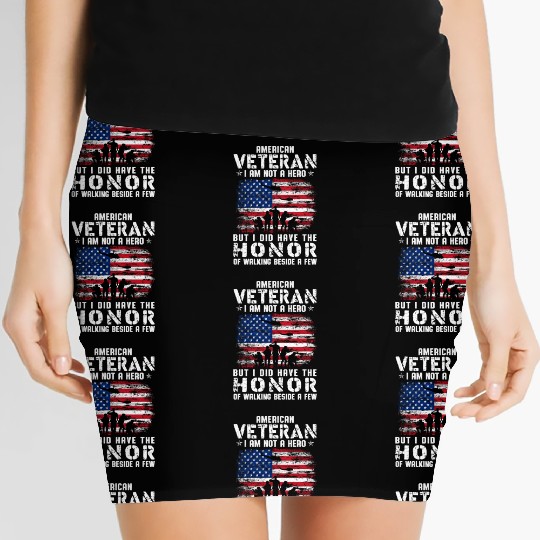 US Army Veteran American Veteran Flag Women's Mini Skirts