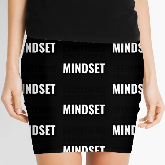 Mindset Women's Mini Skirts Motivational Gym Women's Mini Skirts On White