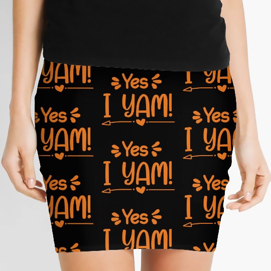 Yes I Yam Thanksgiving Women's Mini Skirts