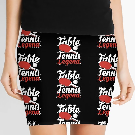 Table tennis legend hippie quote Women's Mini Skirts