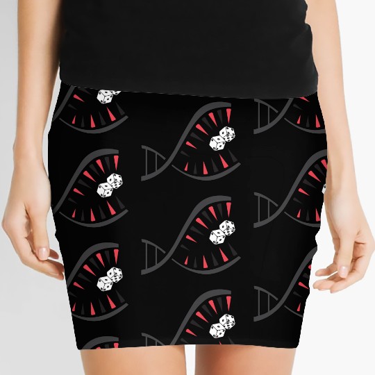 Backgammon DNA Piranha - Unique Board Game Design Women's Mini Skirts