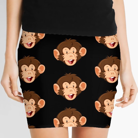 Monkey face Women's Mini Skirts