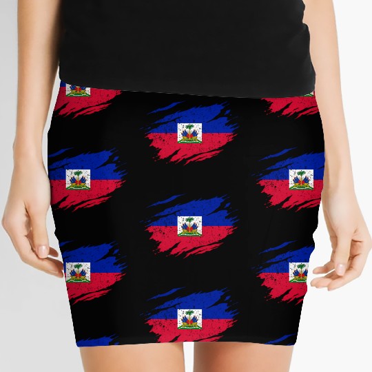 Haitian Flag Haiti Pride Roots Women's Mini Skirts