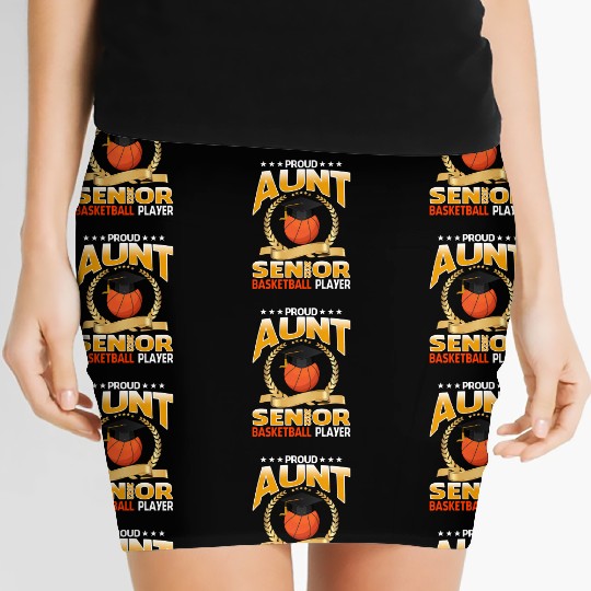 Proud Aunt Senior Class Of 2022 Basketball Player Women's Mini Skirts