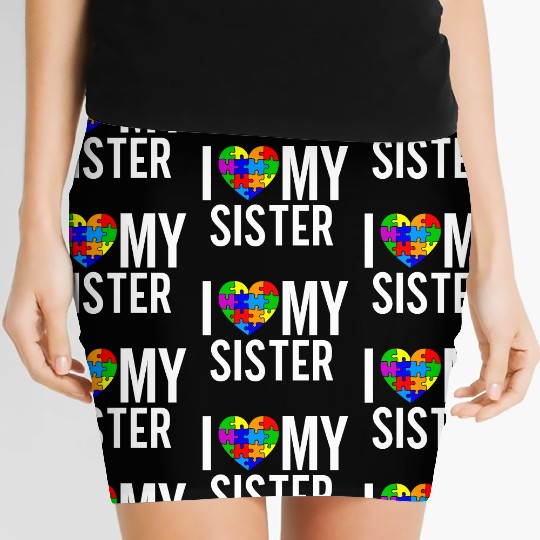 I Love My Sister Women's Mini Skirts