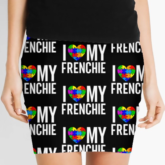 I Love My Frenchie Women's Mini Skirts