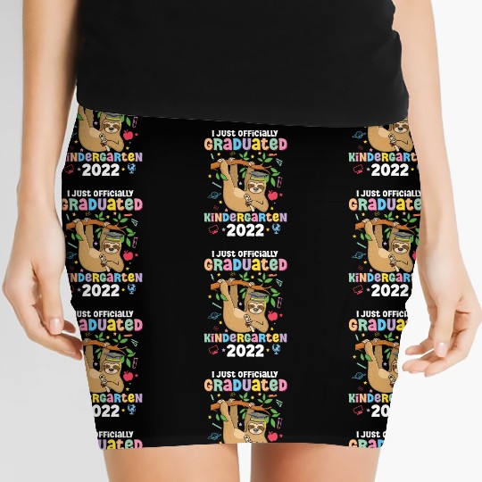Happy Last Day Of School Kid Teacher Cute Sloth Women's Mini Skirts