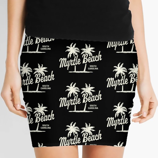 Myrtle Beach South Carolina 70S Palm Trees Women's Mini Skirts