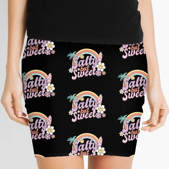 Salty but Sweet, Summer, Retro, Women's Mini Skirts