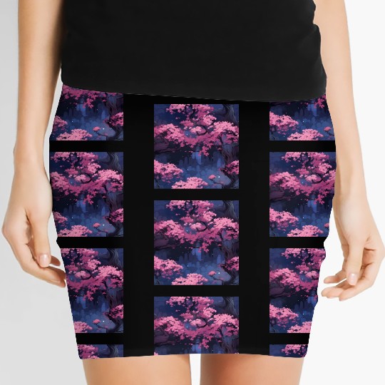 Anime Euphoria: Fantasy Cherry Blossom Dreamscape Women's Mini Skirts