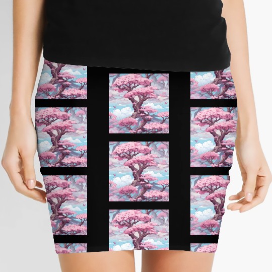 Anime Euphoria: Fantasy Cherry Blossom Dreamscape Women's Mini Skirts