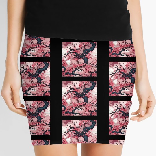 Anime Euphoria: Fantasy Cherry Blossom Dreamscape Women's Mini Skirts