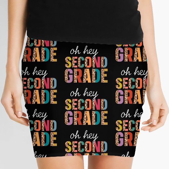 Oh Hey 2nd Second Grade Funny Back To School Women's Mini Skirts