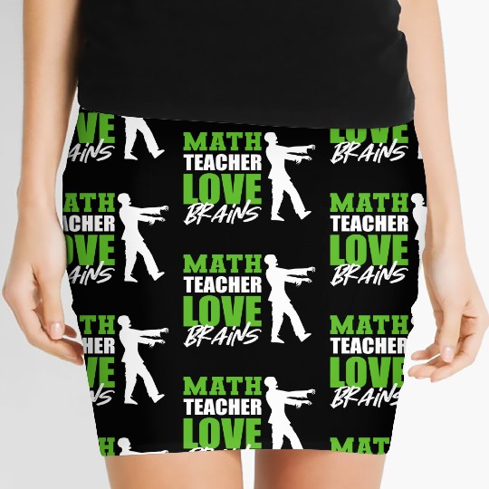 Love Brains Mathematician Or Math Teacher Gift Women's Mini Skirts