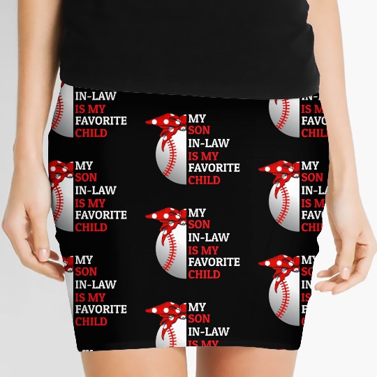 My Son In Law Is My Favorite Child Baseball Lover Women's Mini Skirts