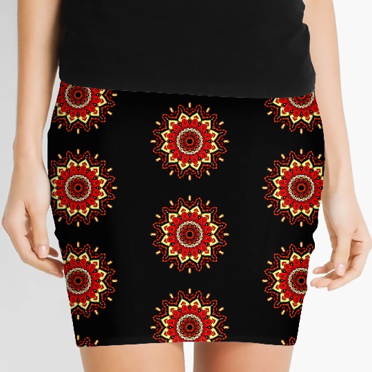 Colorful Mandala Pattern Modern 4 Women's Mini Skirts