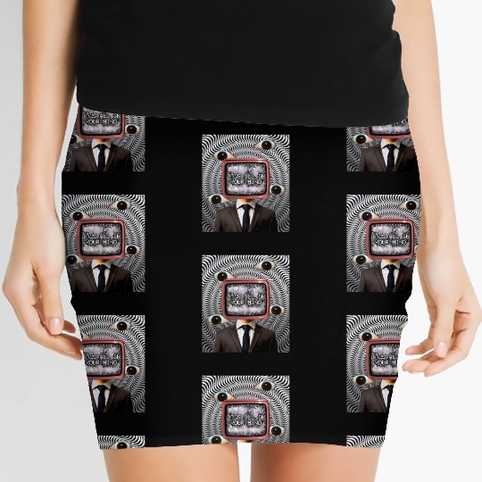 Weirdcore Aesthetic Weird Eyes Optical Illusion Women's Mini Skirts