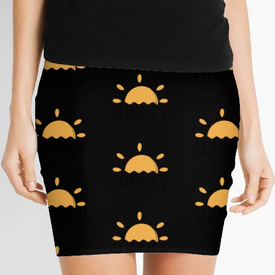 Yellow Summer Golf Women's Mini Skirts