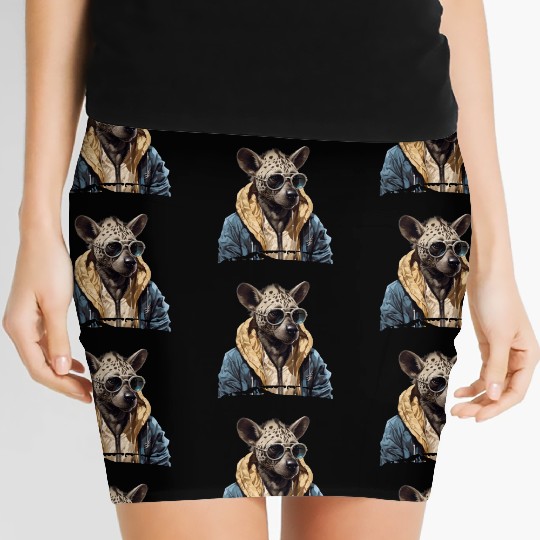 Street Style Spotted Hyena | Hyena Lovers Women's Mini Skirts